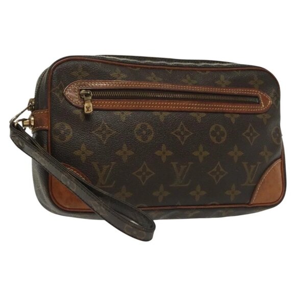 LOUIS VUITTON Monogram Marly Dragonne GM Clutch Bag M51825 LV Auth 137713 - Picture 1 of 15